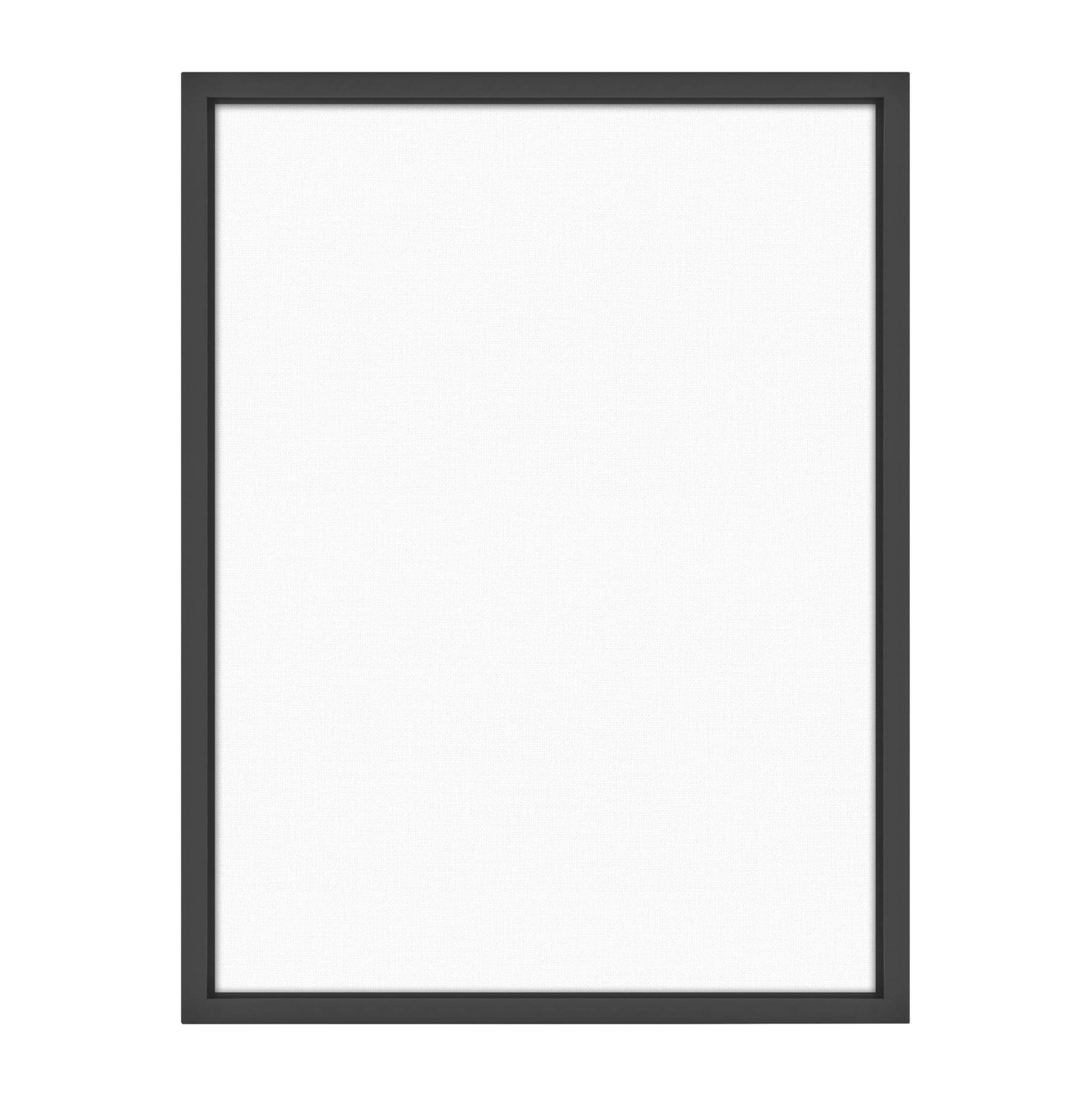 MCS Floating Frame with Canvas Included, Art Frames for Canvas Paintings with Adhesive Fasteners and Hanging Hardware, Black, 18 x 24 inch