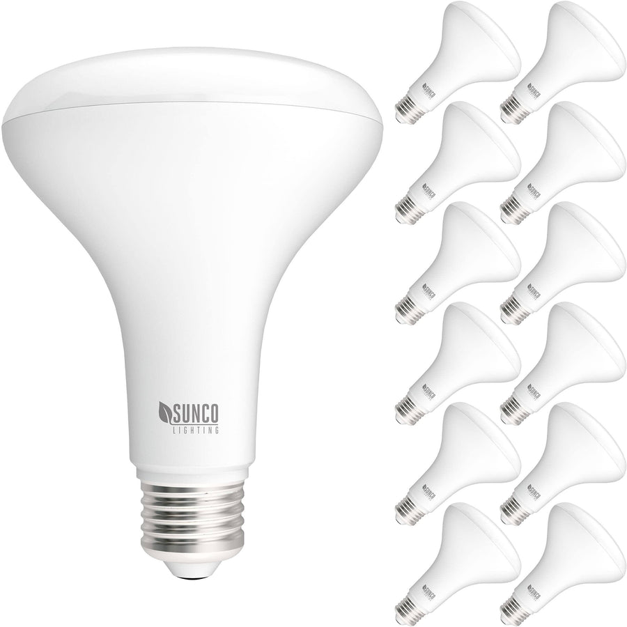 Sunco Lighting 12 Pack BR30 LED Bulbs 1600 Lumens, Indoor Flood Lights 16W Equivalent 100W 5000K Daylight E26 Base, Interior Dimmable Recessed Can
