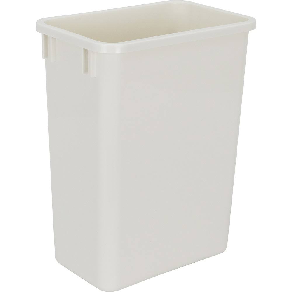 Hardware Resources CAN-35W 35-Quart Plastic Waste Container, White.